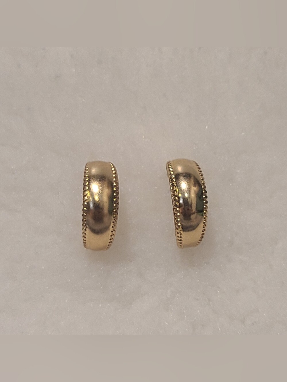 Wide Thin Golden Hoop Earrings